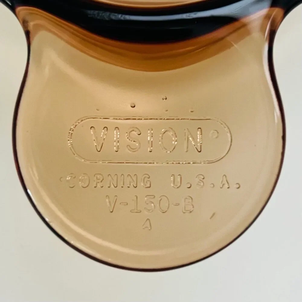 CORNING VISION Amber Glass Grab-It Bowl With Lid, Set of 2